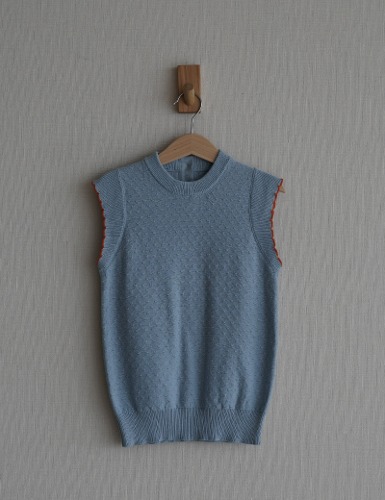 [SS23 MF #10] knit vest_blue