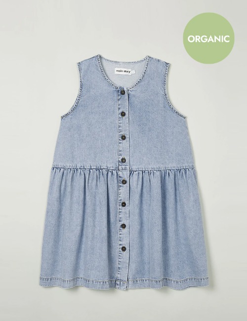 [SS23 MS #23] BUTTON DRESS_FADE OUT BLUE 4.8.10세