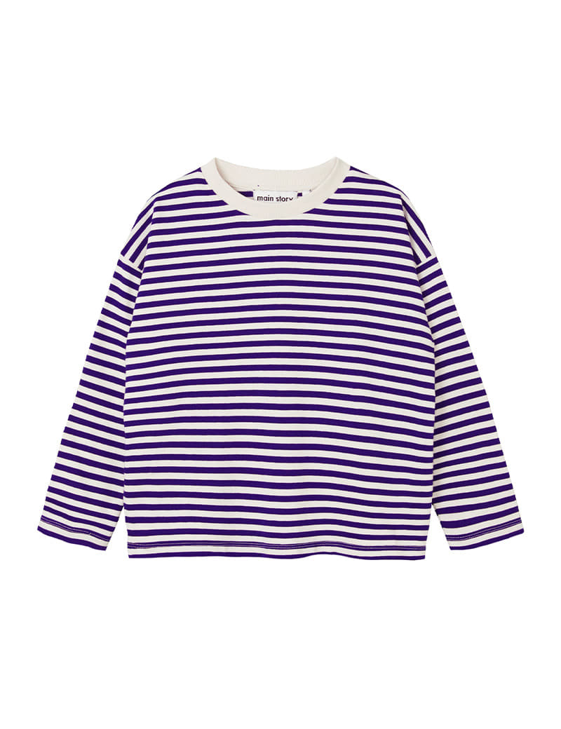 [AW22 MAIN STORY] LS TEE- LILY WHITE/NAVY 4Y