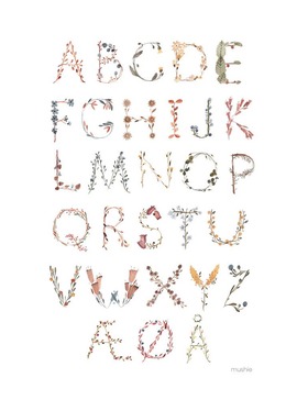 [MUSHIE] Poster Large Alphabet Danish